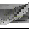 Mexen Kioto стена за душ Walk-in 130 x 110 см, черен модел, златист мат - 800-130-202-55-70-110