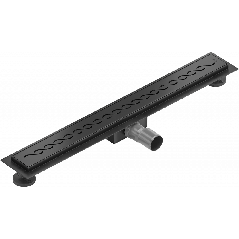 Mexen Flat M18 линеен сифон 60 см, черен - 1723060-15