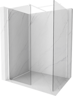 Mexen Kioto преграда за душ Walk-in 95 x 90 см, прозрачна, бяла - 800-095-202-20-00-090
