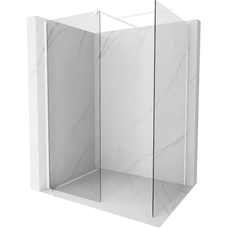 Mexen Kioto стена за душа Walk-in 135 x 120 см, прозрачна, бяла - 800-135-202-20-00-120
