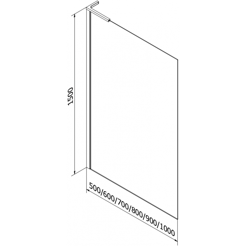 Mexen Next L параван за вана с 1 крило 90 x 150 cm, райе, хром - 895-090-000-03-09-01