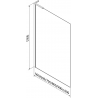 Mexen Next L душ параван 1-крилен 80 x 150 cm, райета, матиран никел - 895-080-000-03-09-97