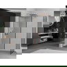 Mexen Kioto стенен душ панел Walk-in 100 x 80 см, черен модел, четка мед - 800-100-202-65-70-080