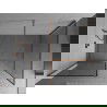 Mexen Kioto стенен душ Walk-in 100 x 100 см, черен модел, четкан мед - 800-100-202-65-70-100
