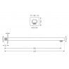 Mexen Cube DR02 вградена душ система с душ пита 30 см, черен - 77502DR0230-70