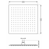 Mexen Cube DR02 вградена душ система с душ пита 30 см, черен - 77502DR0230-70