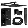 Mexen Cube DR02 вграден душ комплект с дъждовен душ 30 см, черен - 77502DR0230-70