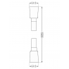 Mexen Cube DR02 поддушова система с дъждовен душ 25 см, хром - 77502DR0225-00