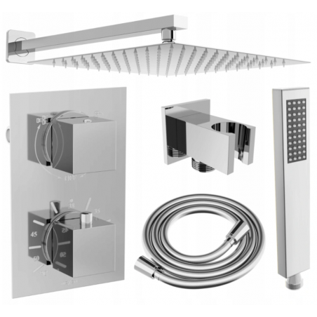Mexen Cube DR02 вградена душ система с душ глава 25 см, хром - 77502DR0225-00
