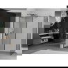 Mexen Kioto стена за душ изход Walk-in 80 x 70 см, черен шаблон, gun gray четкан - 800-080-202-66-70-070