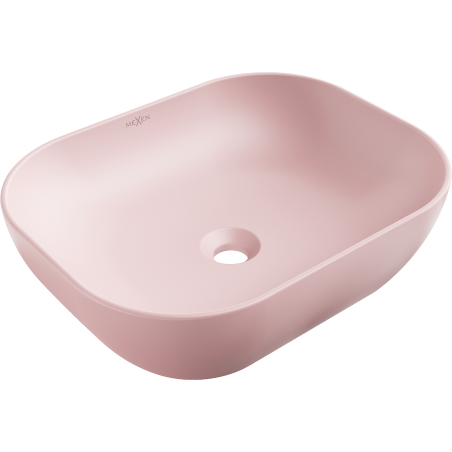 Mexen Rosa Монтирана върху плот мивка 50 x 40 см, розов мат - 21095044