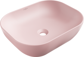 Mexen Rosa Монтирана върху плот мивка 50 x 40 см, розов мат - 21095044