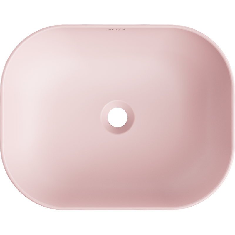 Mexen Rosa Монтирана върху плот мивка 50 x 40 см, розов мат - 21095044