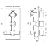 Mexen Cube DR02 вграден комплект за вана и душ с душ пита 30 см, черен - 77503DR0230-70