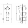 Mexen Cube DR02 вграден комплект за душ с 30 см дъждопръскалка, розово злато - 77503DR0230-60