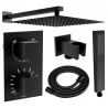 Mexen Cube DR02 комплект вграден душ с дъждовна глава 25 см, черен - 77502DR0225-70