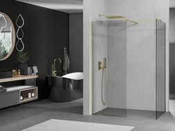 Mexen Kioto душ стена Walk-in 145 x 110 см, прозрачна, златна - 800-145-202-50-00-110