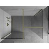 Mexen Kioto душ стена Walk-in 145 x 110 см, прозрачна, златна - 800-145-202-50-00-110