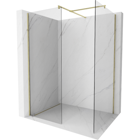 Mexen Kioto душ стена Walk-in 145 x 110 см, прозрачна, златна - 800-145-202-50-00-110