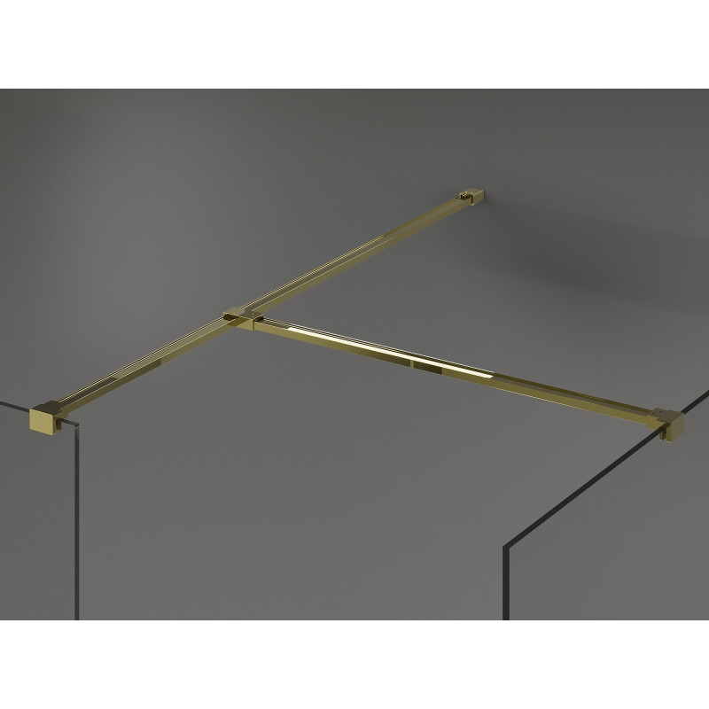 Mexen Kioto душ стена Walk-in 145 x 110 см, прозрачна, златна - 800-145-202-50-00-110