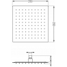 Mexen Cube DR02 подвижен душ комплект с дъждовна глава 25 см, бял - 77502DR0225-20