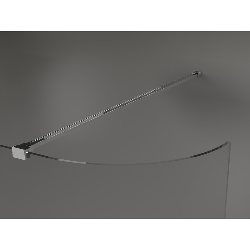 Mexen Kioto-R заоблена душ кабина Walk-in 100 x 200 cm, прозрачна 8 mm, хром - 800-100-101-01-06