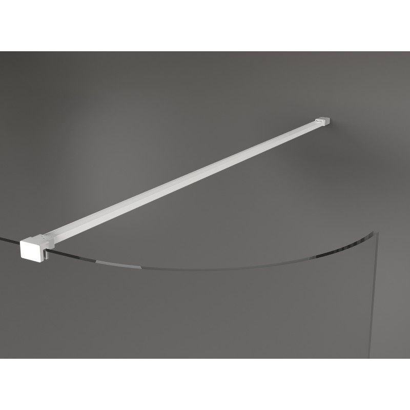 Mexen Kioto-R заоблен душ екран Walk-in 110 x 200 cm, прозрачен 8 mm, бял - 800-110-101-20-06