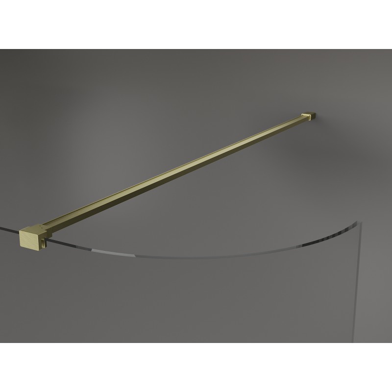 Mexen Kioto-R заоблен параван за душ Walk-in 100 x 200 cm, прозрачен 8 mm, златисто четкан - 800-100-101-55-06