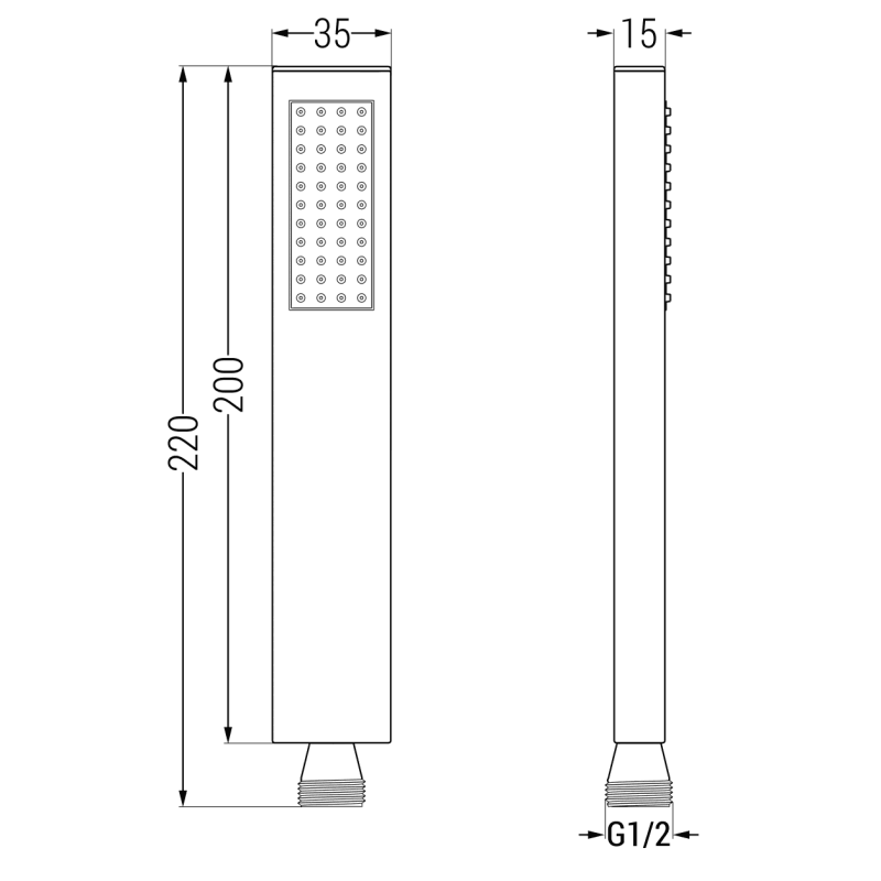 Mexen Cube DR02 комплект вана-душ за вграждане с душ глава 25 см, златен - 77503DR0225-50