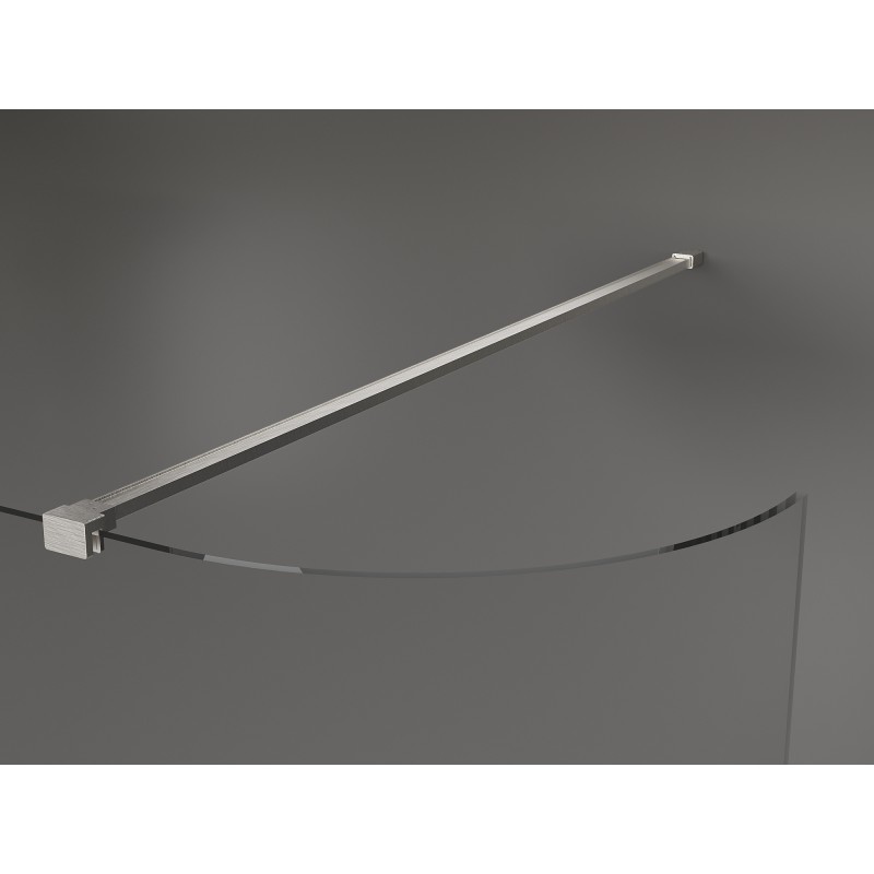 Mexen Kioto-R закръглена стена за душ Walk-in 90 x 200 см, прозрачна 8 мм, никел с четка - 800-090-101-97-06