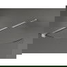 Mexen Kioto заоблена стена за душ Walk-in 100 x 200 см, прозрачна 8 мм, brushed никел - 800-100-101-97-06