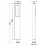 Mexen Cube DR02 вграден душ комплект с душ глава 25 см, розово злато - 77502DR0225-60