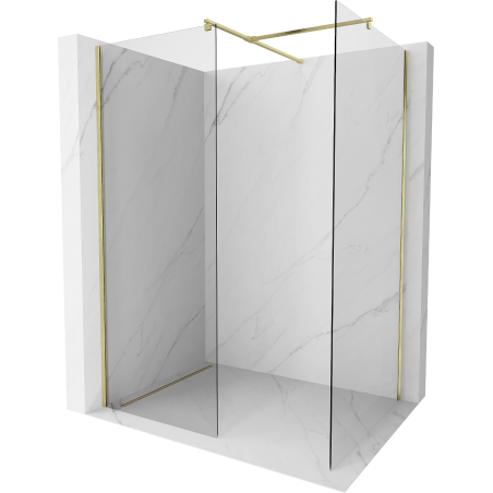 Mexen Kioto душ-стена Walk-in 180 x 85 cm, прозрачен, златно четкан - 800-180-202-55-00-085
