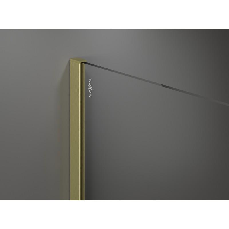 Mexen Kioto душ-стена Walk-in 180 x 85 cm, прозрачен, златно четкан - 800-180-202-55-00-085