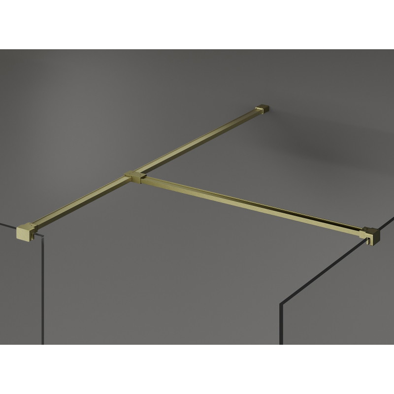 Mexen Kioto душ-стена Walk-in 180 x 85 cm, прозрачен, златно четкан - 800-180-202-55-00-085