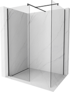 Mexen Kioto душ преграда Walk-in 110 x 75 см, прозрачен, черен - 800-110-202-70-00-075