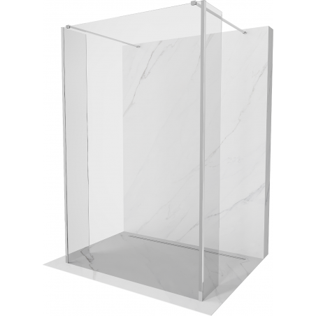 Mexen Kioto свободностояща душа стена 155 x 30 x 30 см, прозрачна, хром - 800-155-030-222-01-00-030