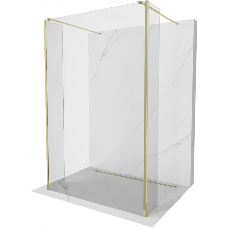 Mexen Kioto самостоятелна душова стена 90 x 30 x 30 см, прозрачна, златна - 800-090-030-222-50-00-030