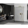 Mexen Kioto самостоятелна душова стена 95 x 30 x 30 см, прозрачна, златна - 800-095-030-222-50-00-030
