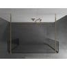 Mexen Kioto самостоятелна душова стена 90 x 30 x 30 см, прозрачна, златна - 800-090-030-222-50-00-030