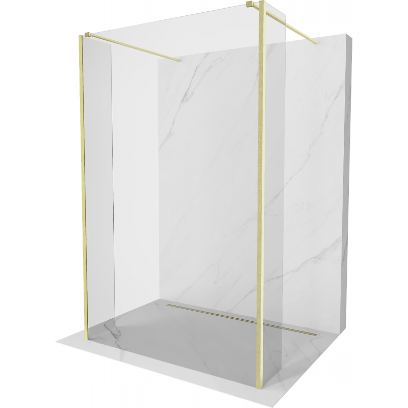 Mexen Kioto свободно стояща душ кабина 135 x 30 x 30 см, прозрачна, златна четка - 800-135-030-222-55-00-030