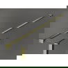 Mexen Kioto самостоятелна душова стена 100 x 30 x 30 см, черен десен, златист мат - 800-100-030-222-55-70-030