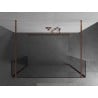 Mexen Kioto свободно стояща стена за душ 110 x 30 x 30 см, прозрачна, розово злато - 800-110-030-222-60-00-030