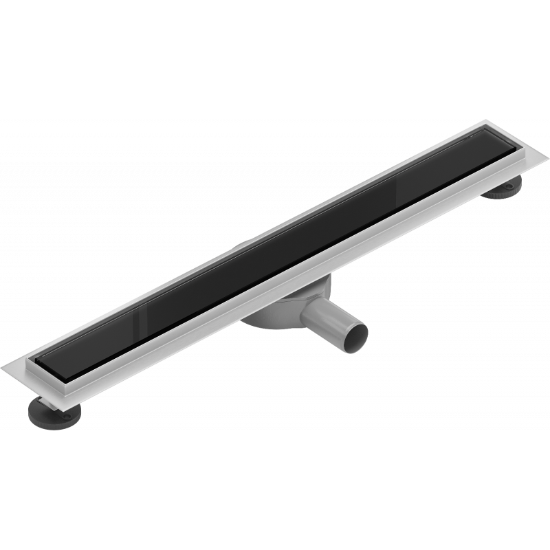 Mexen Flat 360° MGB линеен въртящ се сифон 60 см, черно стъкло - 1026060-40