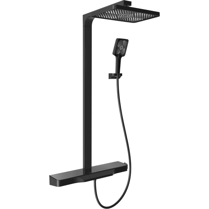 Mexen Zoom комплект за душ за външен монтаж с тропически душ и батерия, черен - 78101-70