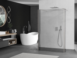 Mexen Kioto самостоятелна душ кабина 140 x 30 x 30 см, прозрачен, четкан никел - 800-140-030-222-97-00-030