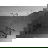 Mexen Киото свободно стояща душ-стена 140 x 30 x 30 см, черен модел, четкан никел - 800-140-030-222-97-70-030
