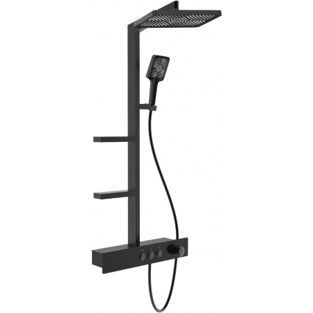 Mexen Saxx комплекти за външен монтаж с душ пита и батерия, черен - 78102-70