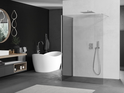 Mexen Kioto стенен душ кабина Walk-in 120 x 120 см, прозрачен, хром - 800-120-212-01-00-120