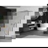Mexen Kioto стена за душ Walk-in 130 x 80 см, черен десен, хром - 800-130-212-01-70-080